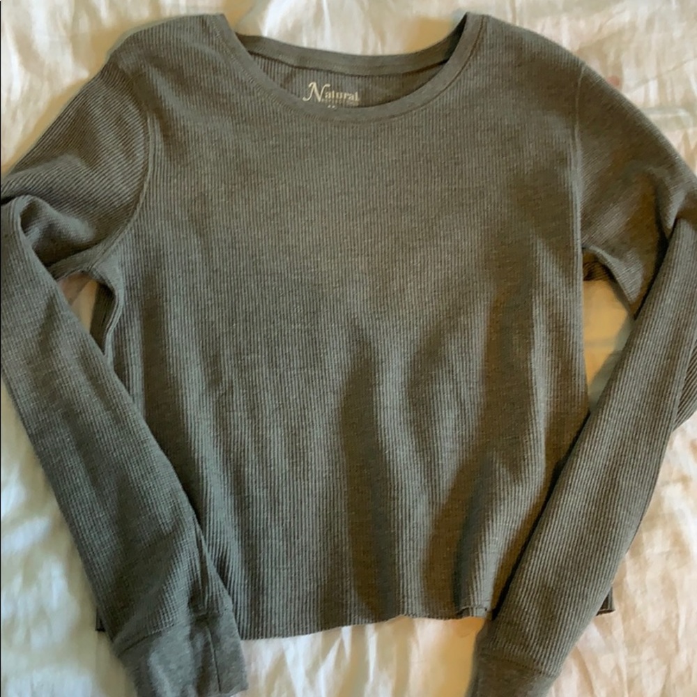 waffle knit long sleeve